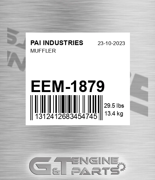 EEM-1879 Muffler for PAI INDUSTRIES