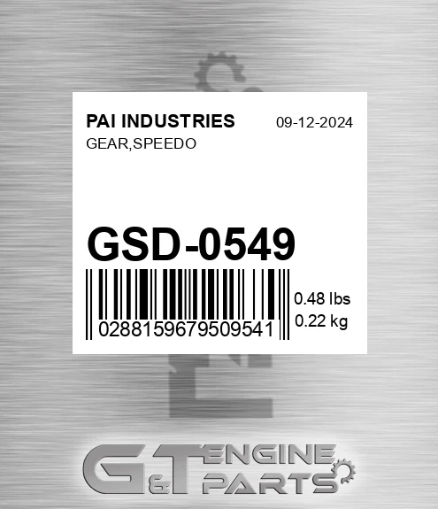 GSD-0549 Gear,speedo