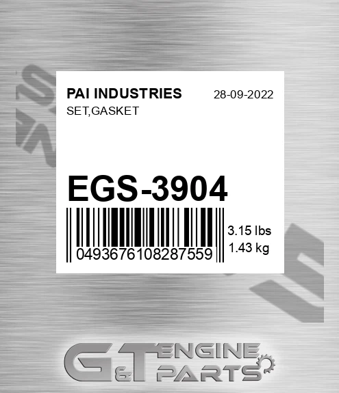 EGS-3904 Set,gasket