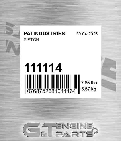 111114 Piston for PAI INDUSTRIES