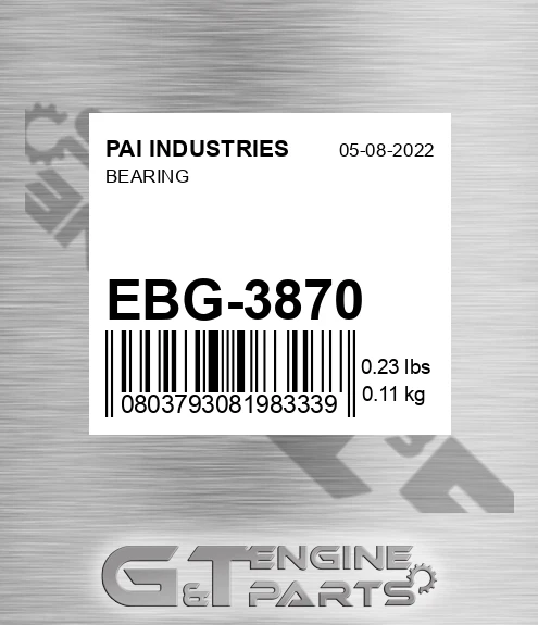 EBG-3870 Bearing for PAI INDUSTRIES