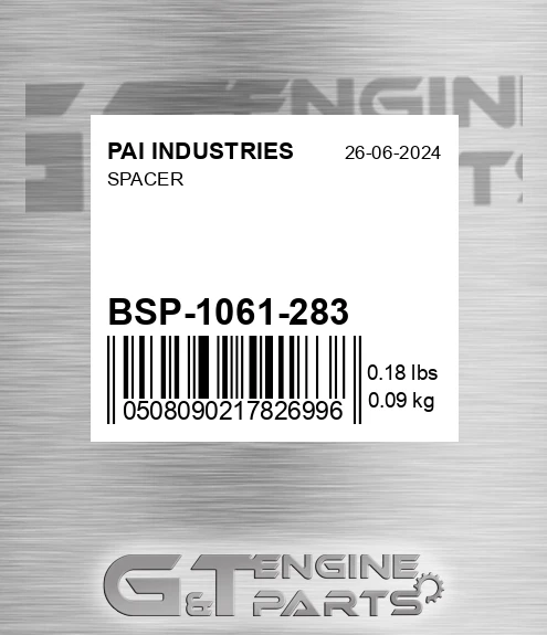 BSP-1061-283 Spacer for PAI INDUSTRIES