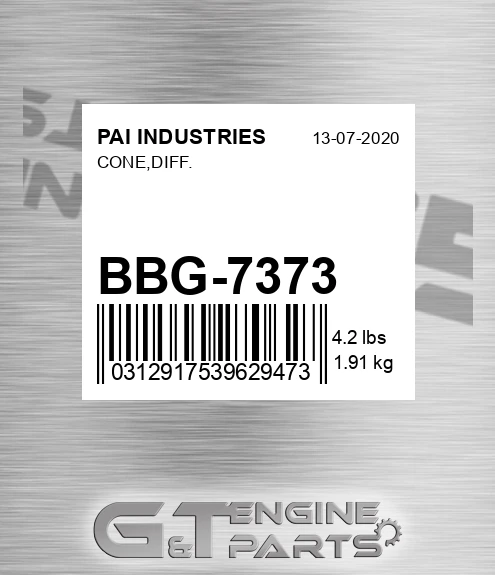 BBG-7373 Cone,diff. for PAI INDUSTRIES