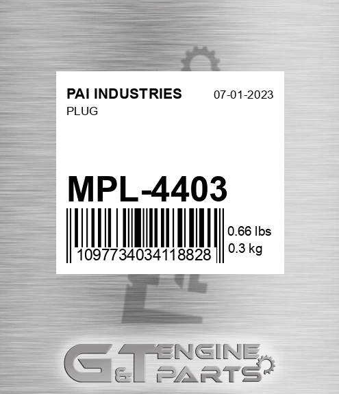 MPL-4403 Plug for PAI INDUSTRIES