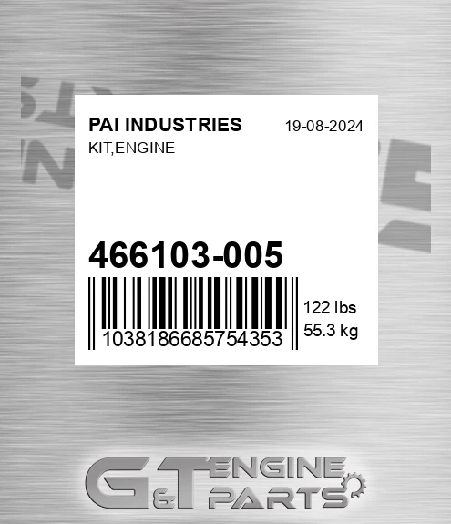 466103-005 Kit,engine for PAI INDUSTRIES