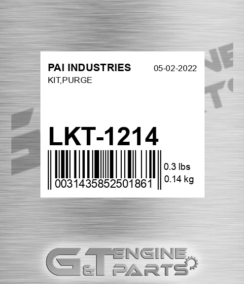 LKT-1214 Kit,purge for PAI INDUSTRIES
