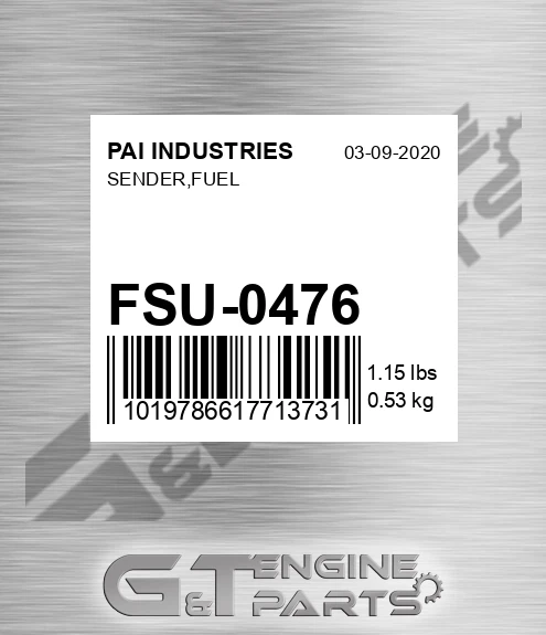 FSU-0476 Sender,fuel
