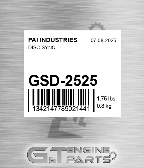 GSD-2525 Disc,sync