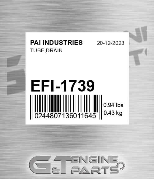 EFI-1739 Tube,drain