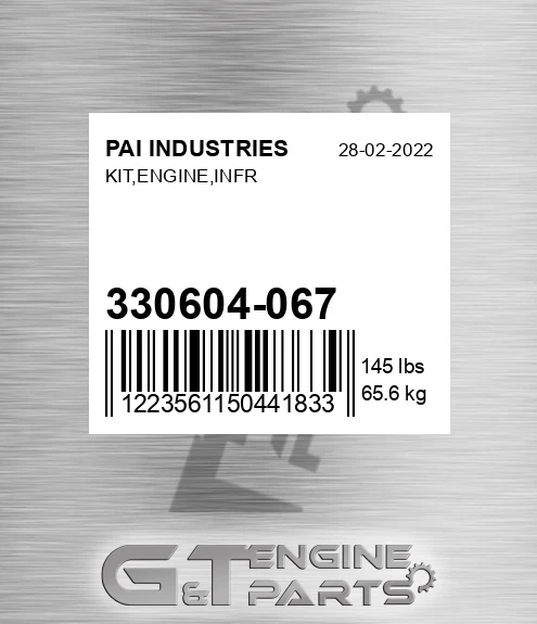 330604-067 Kit,engine,infr for PAI INDUSTRIES