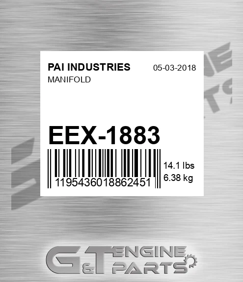 EEX-1883 Manifold for PAI INDUSTRIES