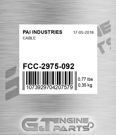 FCC-2975-092 Cable
