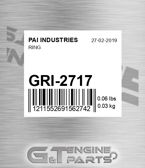 GRI-2717 Ring for PAI INDUSTRIES