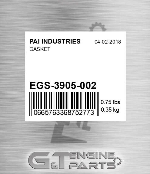 EGS-3905-002 Gasket