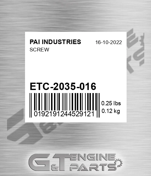 ETC-2035-016 Screw