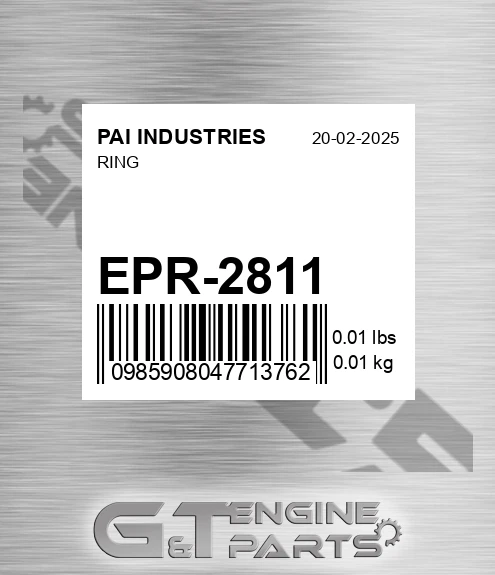 EPR-2811 Ring for PAI INDUSTRIES