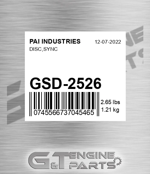 GSD-2526 Disc,sync