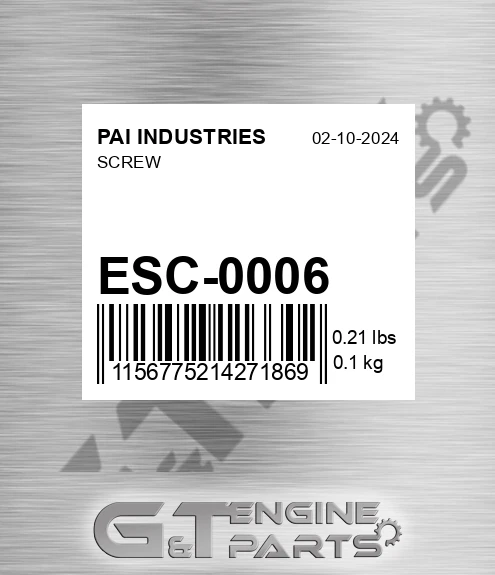 ESC-0006 Screw