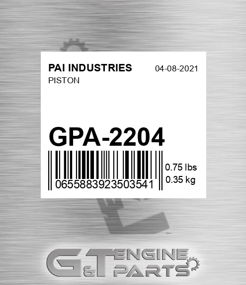 GPA-2204 Piston