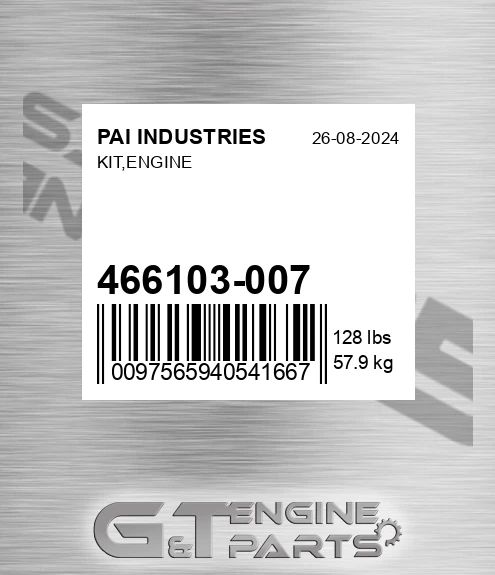 466103-007 Kit,engine for PAI INDUSTRIES