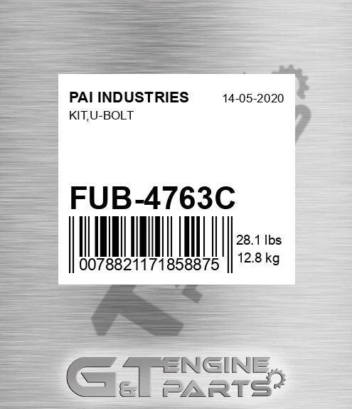 FUB-4763C Kit,u-bolt