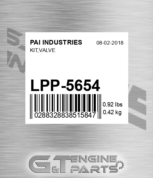 LPP-5654 Kit,valve