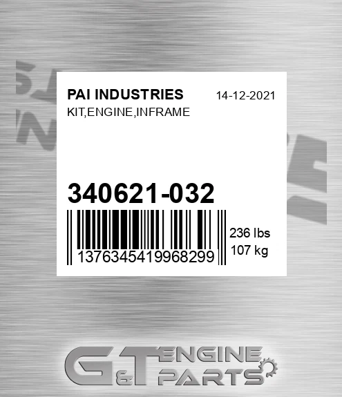 340621-032 Kit,engine,inframe for PAI INDUSTRIES