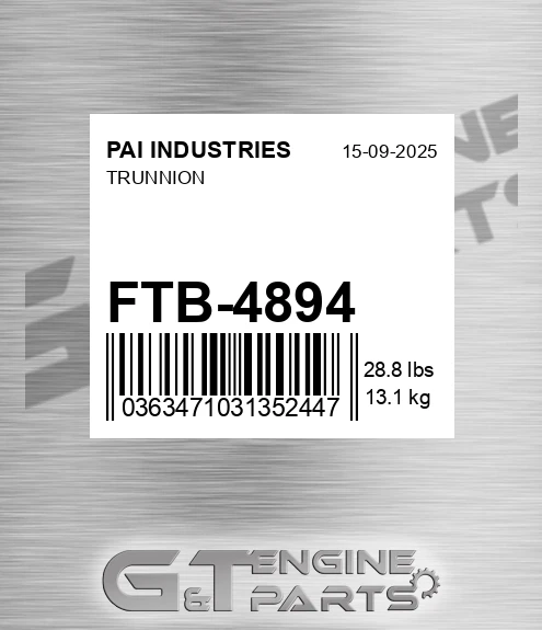 FTB-4894 Trunnion