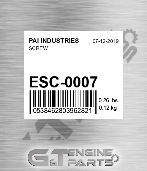 ESC-0007 Screw