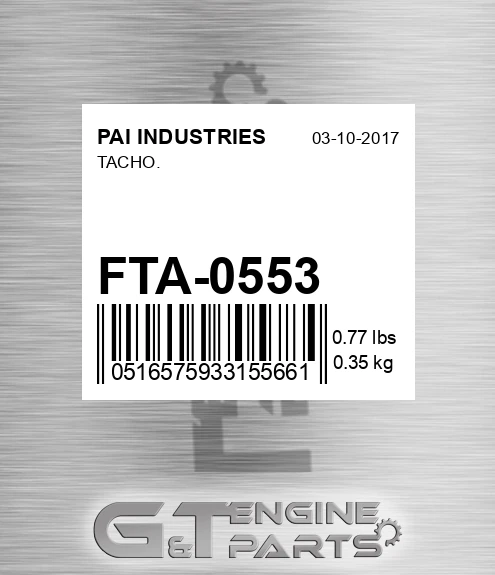 FTA-0553 Tacho.