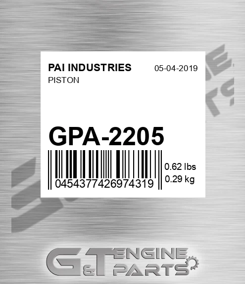 GPA-2205 Piston