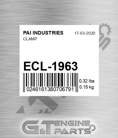 ECL-1963 Clamp for PAI INDUSTRIES