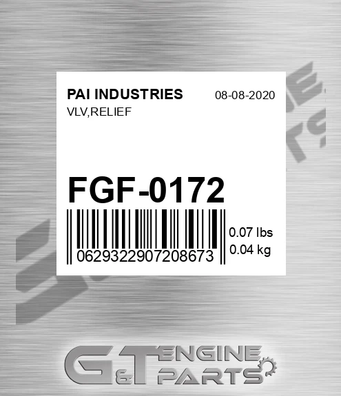 FGF-0172 Vlv,relief