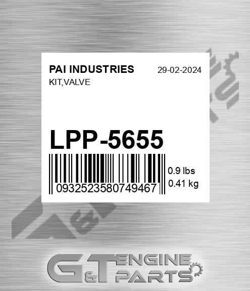 LPP-5655 Kit,valve
