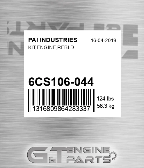 6CS106-044 Kit,engine,rebld for PAI INDUSTRIES