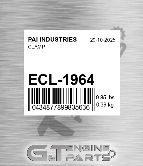 ECL-1964 Clamp for PAI INDUSTRIES