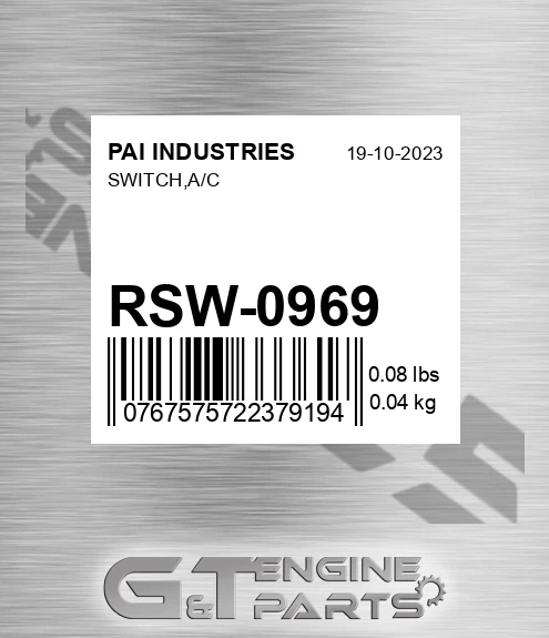 RSW-0969 Switch,a/c