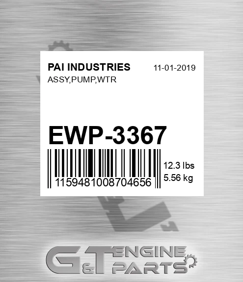EWP-3367 Assy,pump,wtr