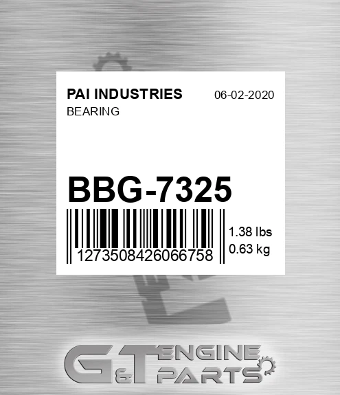 BBG-7325 Bearing for PAI INDUSTRIES