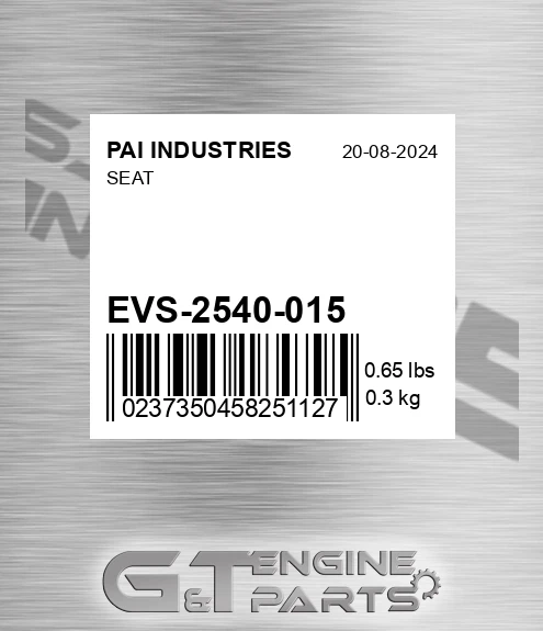EVS-2540-015 Seat