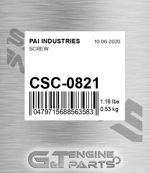 CSC-0821 Screw