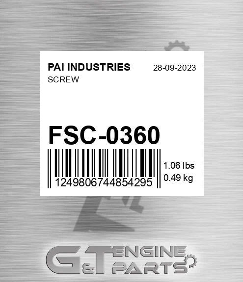 FSC-0360 Screw