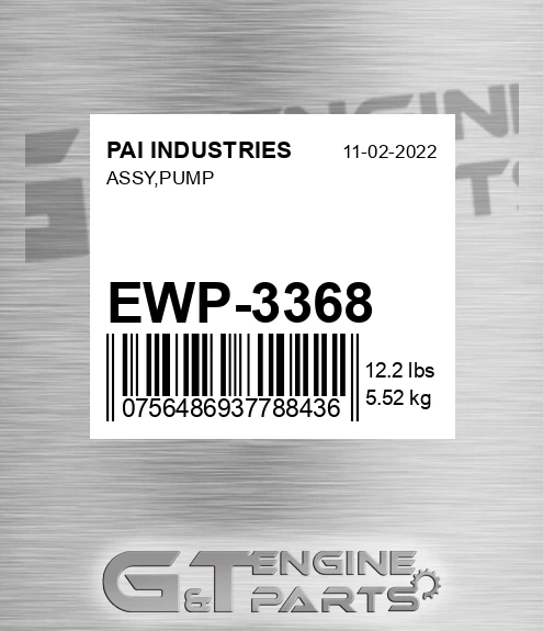 EWP-3368 Assy,pump