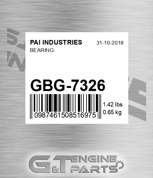 GBG-7326 Bearing for PAI INDUSTRIES