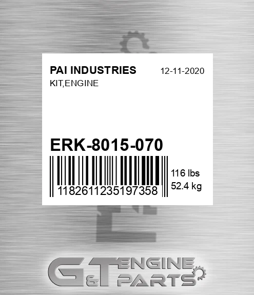 ERK-8015-070 Kit,engine for PAI INDUSTRIES