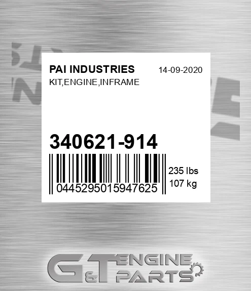 340621-914 Kit,engine,inframe for PAI INDUSTRIES