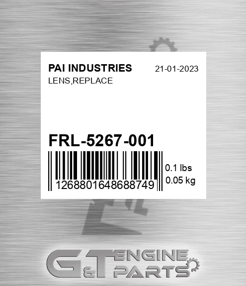FRL-5267-001 Lens,replace