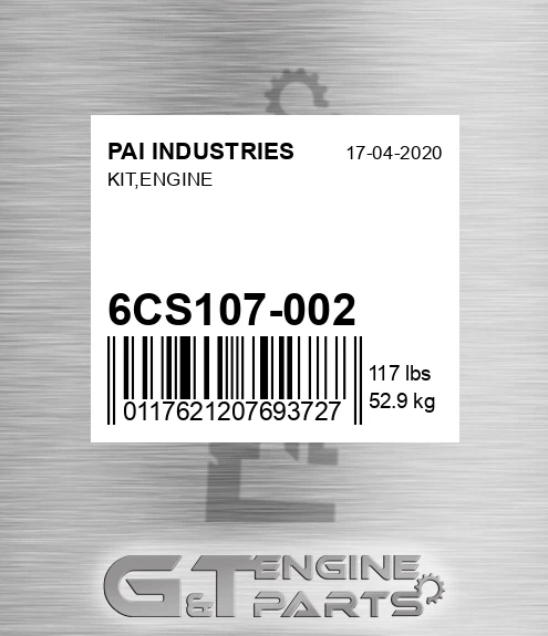 6CS107-002 Kit,engine for PAI INDUSTRIES