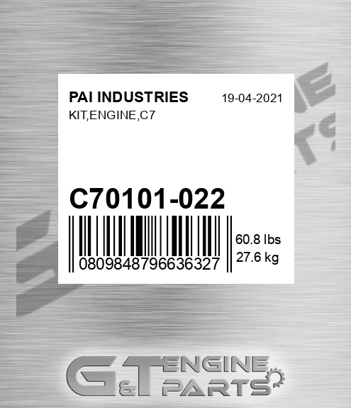 C70101-022 Kit,engine,c7