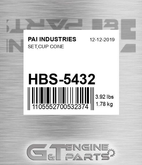 HBS-5432 Set,cup Cone